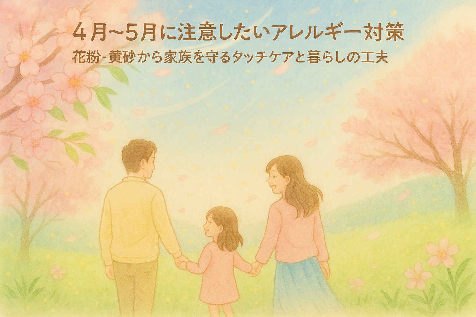 4月〜5月に注意したいアレルギー対策｜花粉・黄砂から家族を守るタッチケアと暮らしの工夫